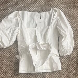 LPA White Puff Sleeve Blouse
